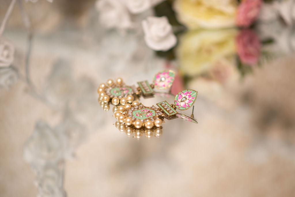 Nims Boutique Suhana Mint Blossom Earrings