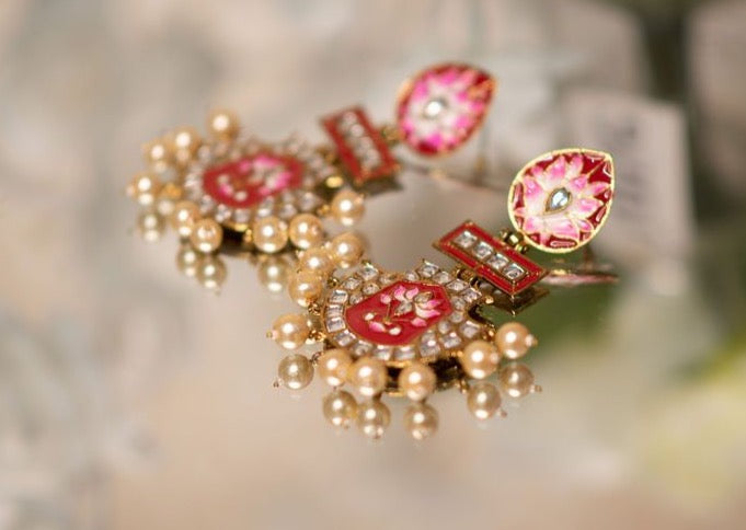 Suhana Red Blossom Earrings