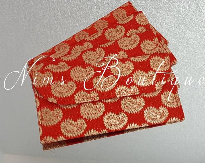 Nims Boutique Red Brocade Money Wallets