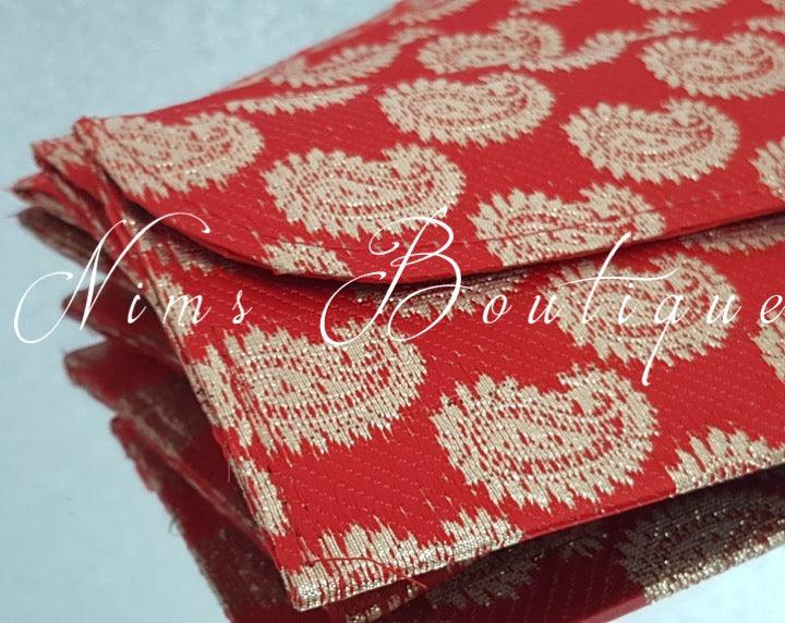 Nims Boutique Red Brocade Money Wallets