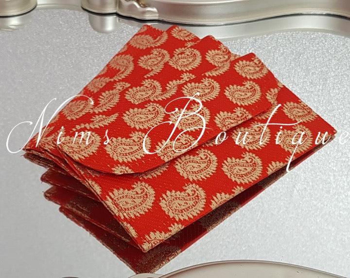 Nims Boutique Red Brocade Money Wallets