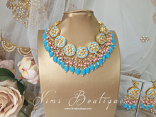 Nims Boutique Rhea Pink & Blue Meenakari Set