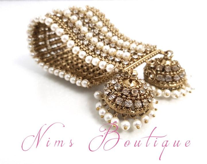 Nims Boutique Royal Pearl Bracelet with hanging chumke