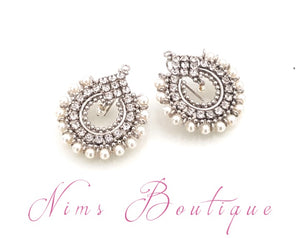 Vidya Silver & Pearl Earrings