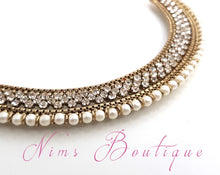 Statement Royal Pearl Antique Gold Necklace